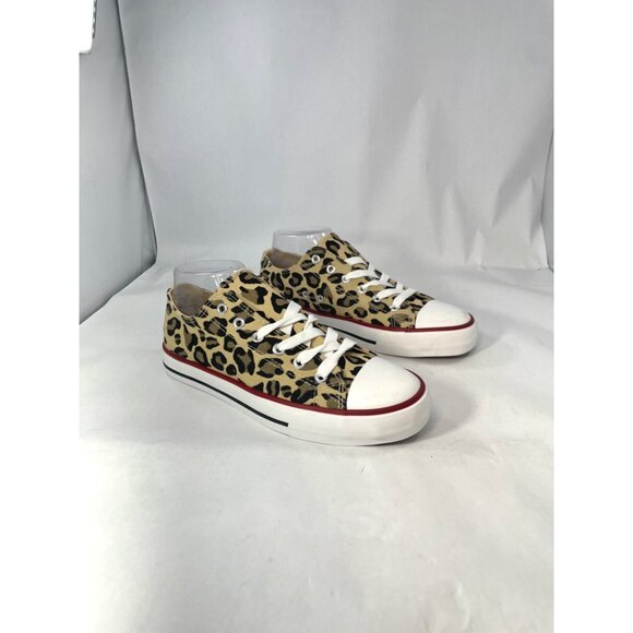 canvas womens shoes 8 cheetah style sneakers NNT - Picture 6 of 8